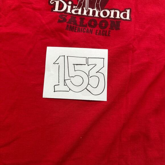 Vintage American Eagle Red Mens L Skater Graphic Edgy T-Shirt Pin Up Girl y2k - Picture 7 of 8